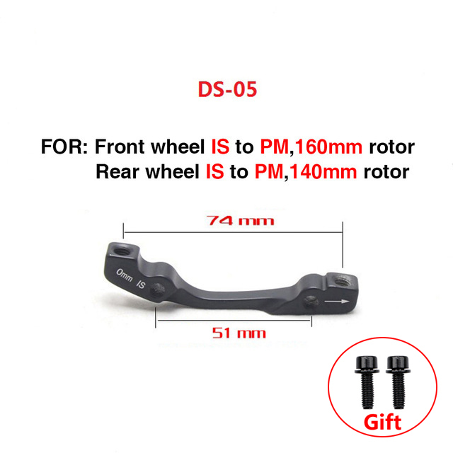 Fahrrad-Scheibenbremsscheiben-Montageadapter, MTB, ultraleichte Halterung, IS PM A B auf PM A, Fahrrad-Scheibenbremsen-Adapter für 140 160 180 203 mm