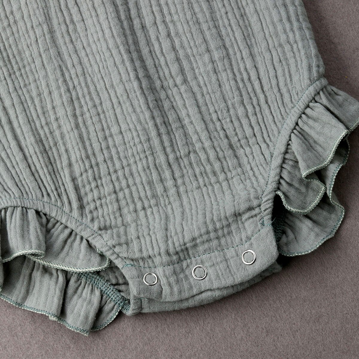 Ropa de verano Citgeett para recién nacido, traje entero con mangas con volantes, mono sólido de una pieza para bebé, traje de playa, trajes Casuales