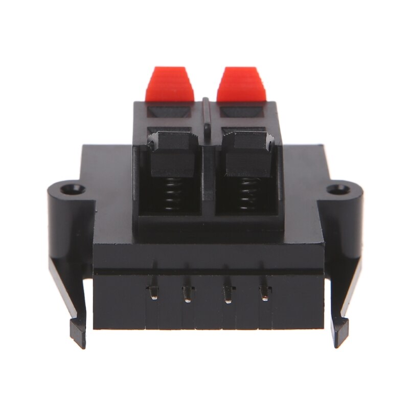 4 Way 2 Row Push Release Connector Strip Block Plate Stereo Speaker Terminal 831D