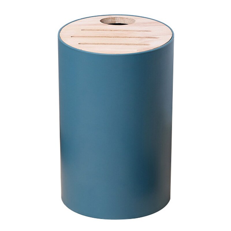 Multifunctional Kitchen Cutter Holder Knives Storage Rack with a Drain Hole kitchen Supplies CLH@8: round blue