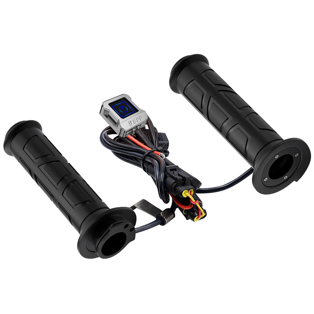 Motorcycle Heated Grips Motorcycle Hander Modified Handlebar Grips with Aluminum Alloy Switch for 22mm Handlebar