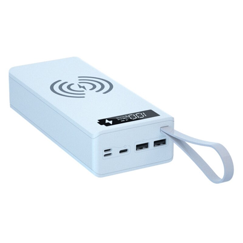 Lcd-scherm Diy Power Bank Case 16X18650 Batterij Shell QC3.0 Pd Batterij Power Bank Shell 10W draadloos Opladen Doos
