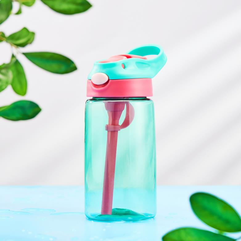Children Bottles 400ml Kids Boys Girls Children Outdoor Magic Item Juice Straw Water Bottle Cups: A-500ML