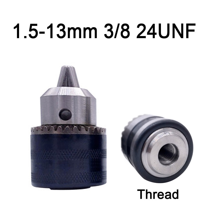 1 stücke Gewinde Bohrfutter 1,5-13mm B16 3/8 Umwandlung Bohrfutter 1/2 M12x 1,25 Schlüssel in Elektrische bohrer Keyless 3 Backenfutter: 1.5-13mm 24UNF