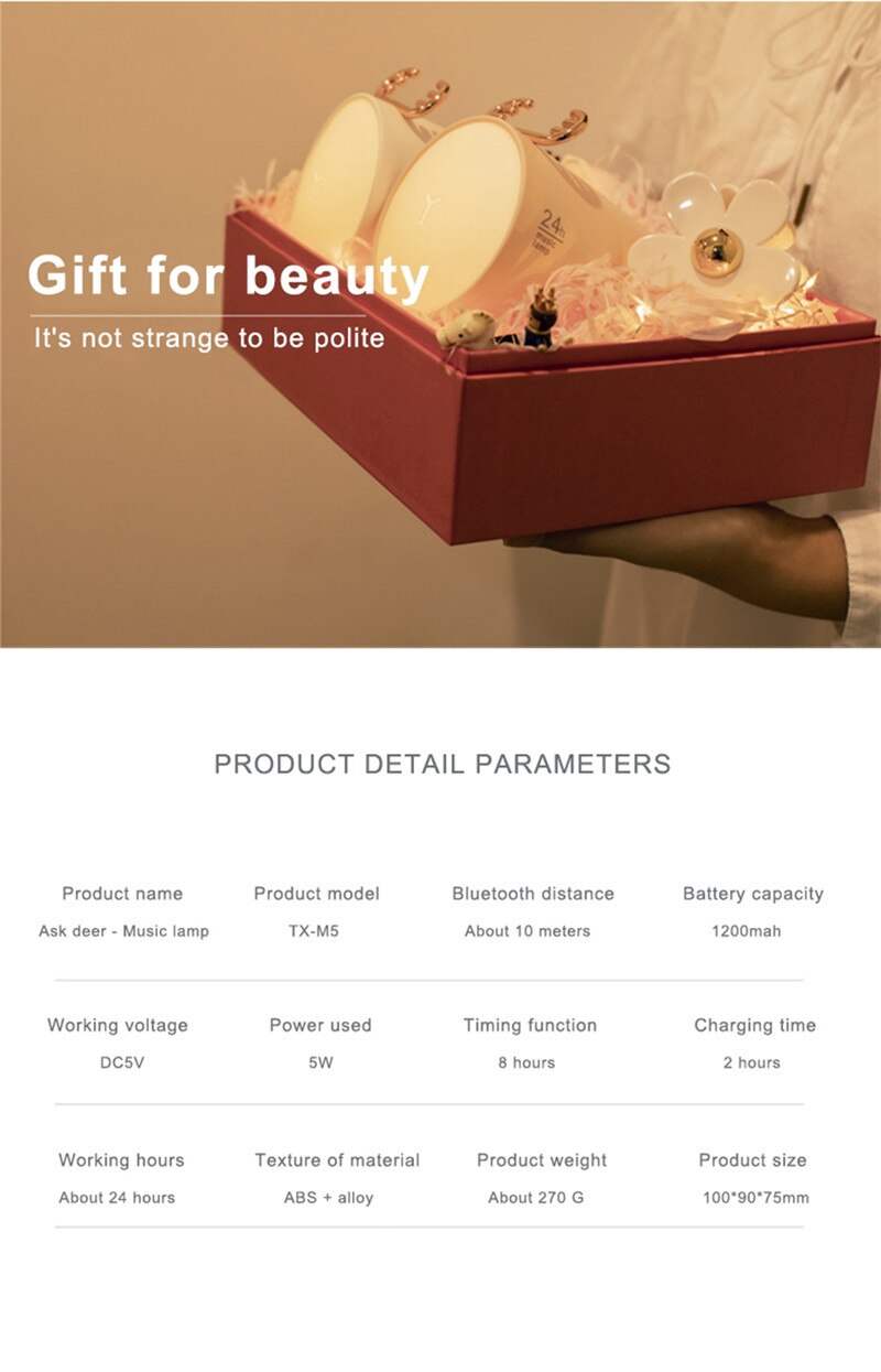 Bluetooth Speaker Multifunctional Wireless Intelligent Loudspeaker Box Voice Box Night Lamp for Birthday Christmas