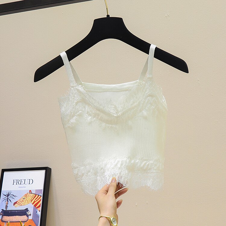 Heliar tricô casoles coreano espaguete estilingue branco sexy colete feminino camis 2019 verão casual hallow fora do laço soles