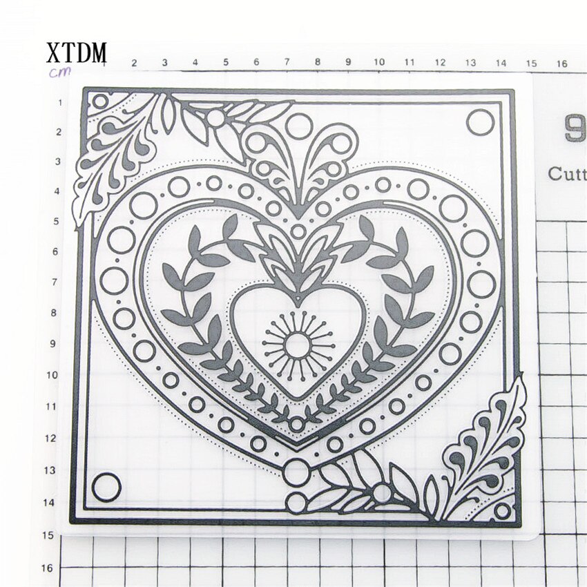 Plantilla de tótem de amor de plástico para manualidades, fabricación de tarjetas de papel, álbum, decoración de boda, álbum de recortes, carpetas en relieve