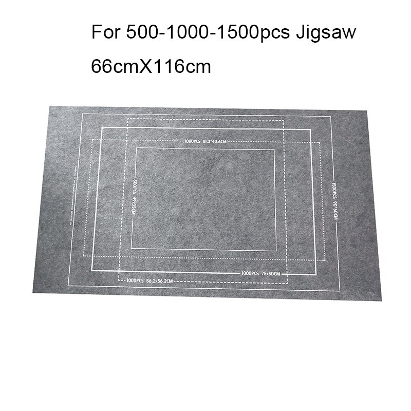 Ready Stock Jigsaw blanket Puzzles Mat Felt Mat Puzzles Blanket with Accessories Puzzles Storage: gray 1500pcs