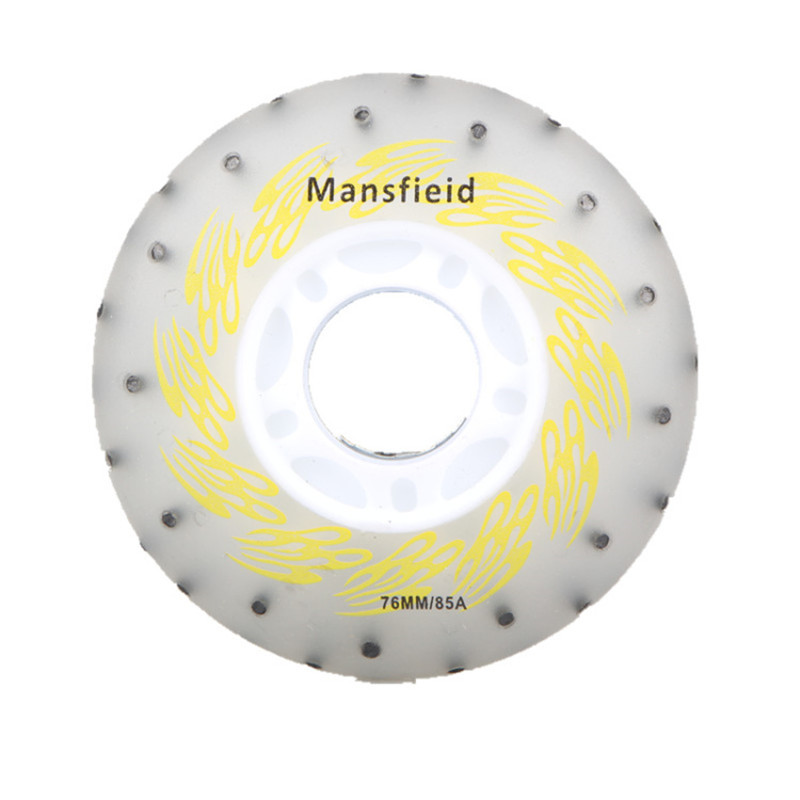 [72mm 76mm 80mm LED et étincelle] avec 52 104 208 silex feu pierres étincelles rouleau 85A LED flash brillant en ligne silex patins roue