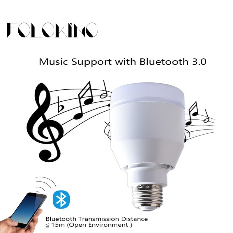 E27 Smart RGB Bluetooth Speaker Muziek Gloeilampen Verlichting Lamp Kleurrijke Muziek LED Licht met Afstandsbediening voor Party