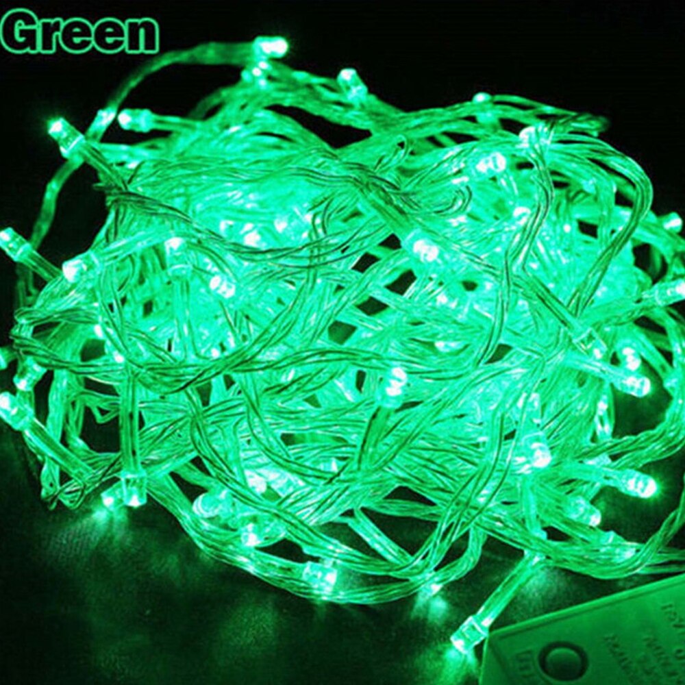 Outdoor christmas lights LED string lights 10M Decoracion fairy Light Lighting Tree Garland: Green / AC 220V (EU Plug)