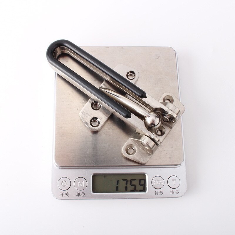 Antique Copper Zinc Alloy Security Door Guard Latch With Black Rubber Stopper Swing Bar Door Security Bolt Latch