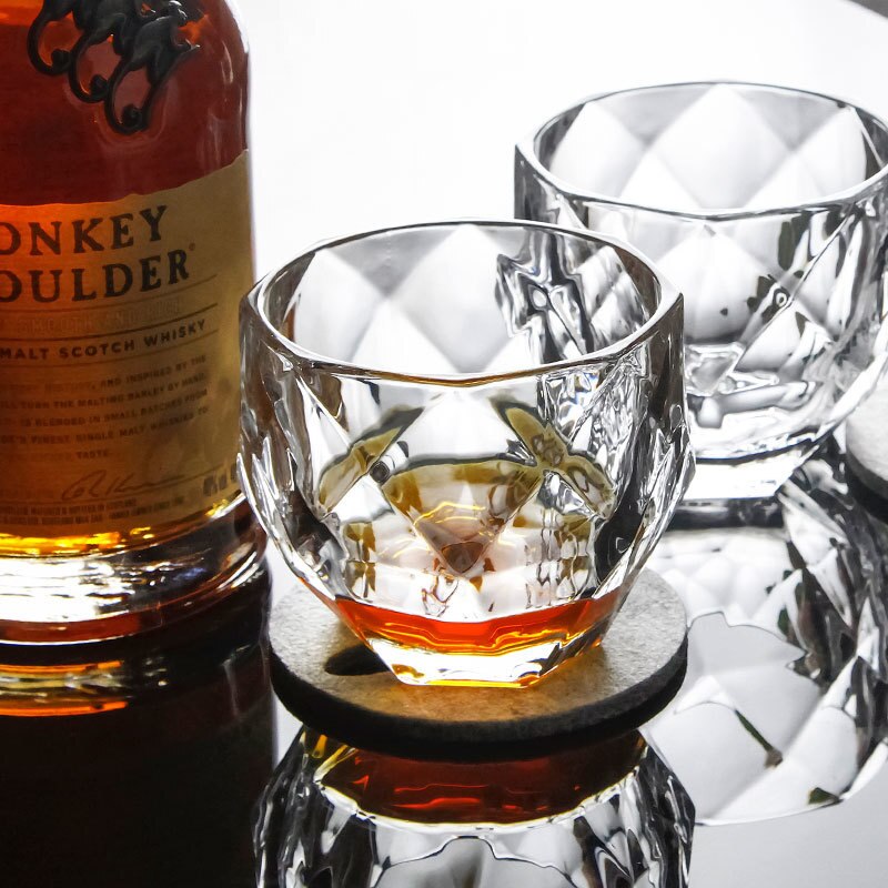 Salloping Paard Whiskey Glas Diamond Cut Whisky Prisma Kristallen Ouderwetse Glas Wodka Tumbler Chivas Wijn Cup Ver een Wijn