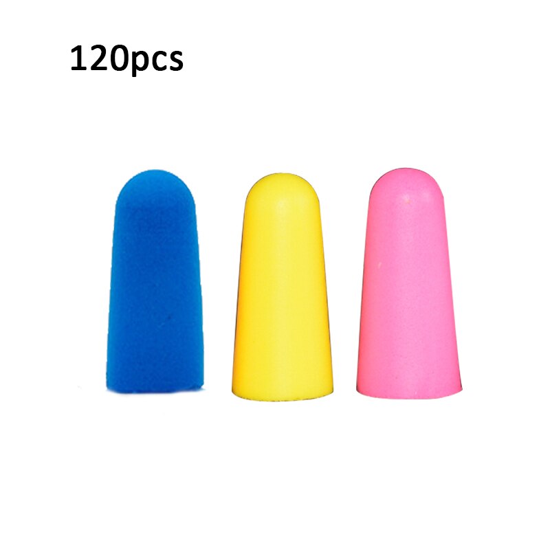 Earplugs Noise Reduction Sleep Foam Plug Canceling Music Anti Reusable For Snoring Earplug Sound Insulation Sleeping Ear Plugs: mixed 120pcs
