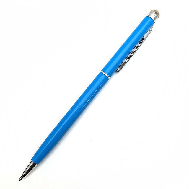 2 sztuk/partia klip projekt 2 w 1 uniwersalny rysik miękkie tkaniny głowy dla Ipad Iphone Tablet trwałe pojemnościowy ołówek...: Light Blue