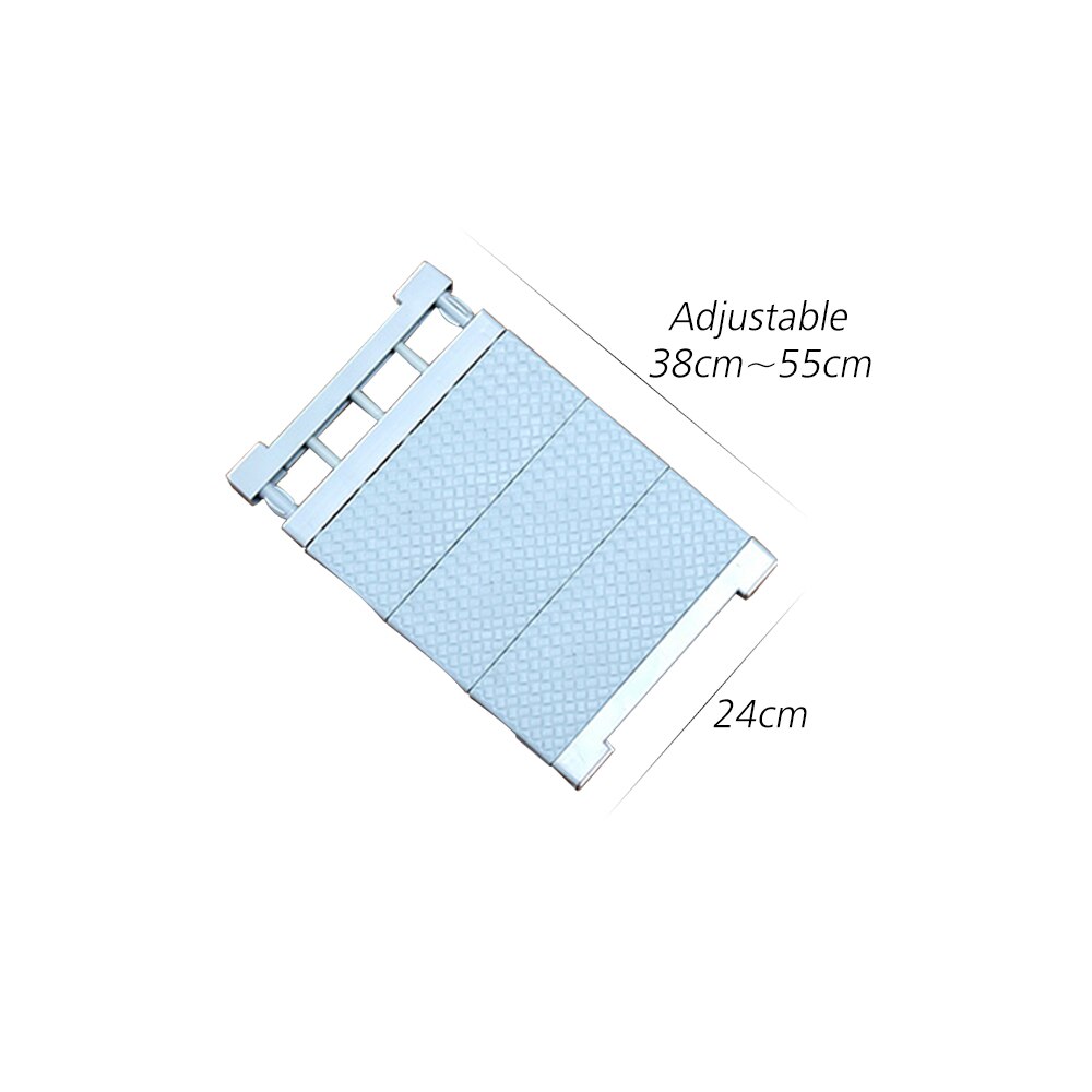 Adjustable Closet Space Saving Storage Shelf Organizer Wall Mounted DIY Kitchen Rack Wardrobe Cabinet Holders 1pc: Blue 38x55x24cm