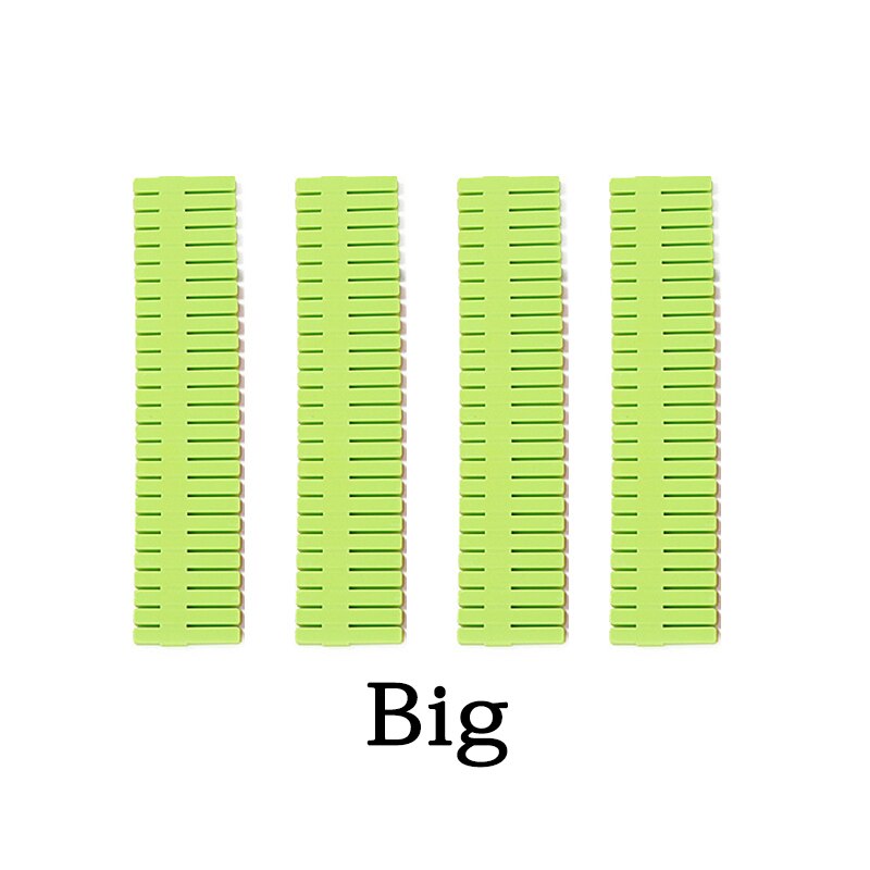 4pcs/lot Adjustable Drawer Separator Plastic DIY Divider Clapboard Household Space-saving Tool Underwear Socks Storage Organizer: Green3