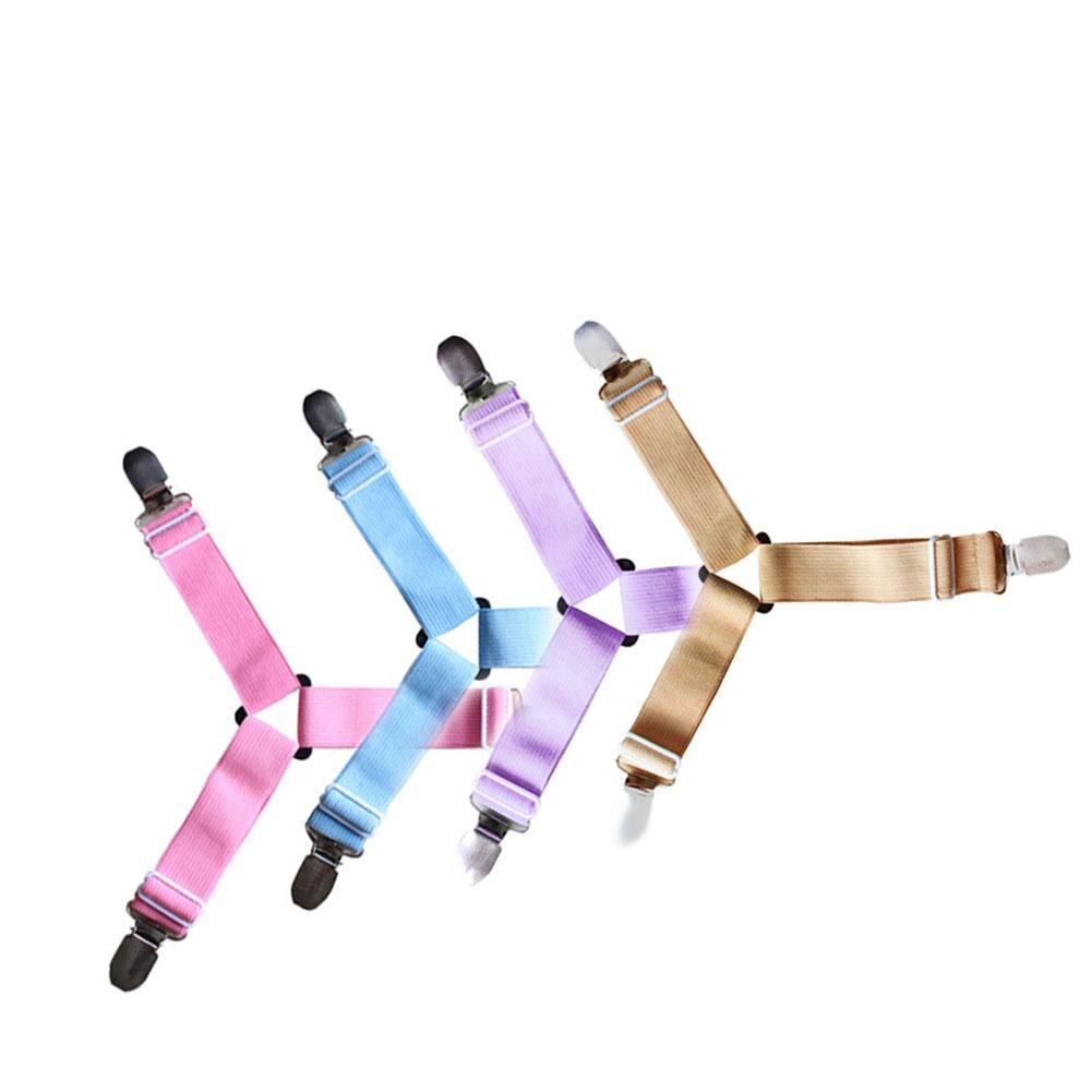 Lot de 4 pinces à suspendre, cordon, crochet, boucle, fermoirs, élastiques réglables, housse de matelas, couvertures, attaches, clips pour draps de lit