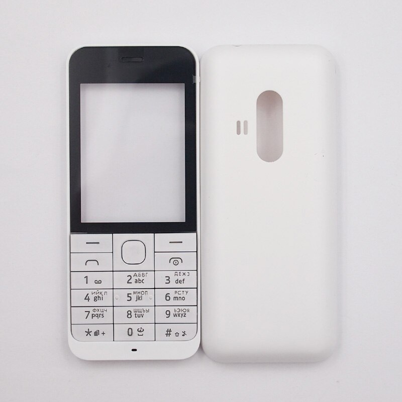 Baansam capa carcaça colorida para nokia 220, com teclado russo: WHITE