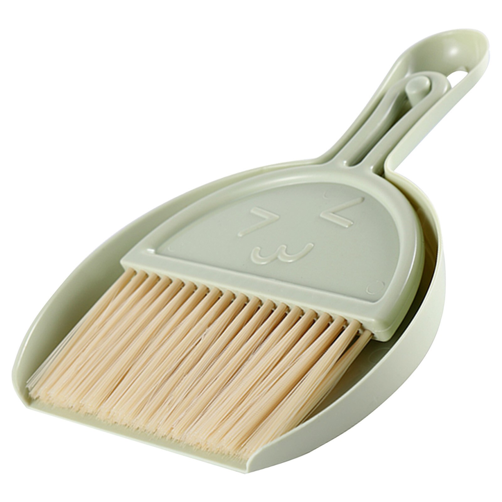 Mini cepillo multifuncional para barrer, escoba pequeña y recogedor de polvo, herramientas de limpieza ligeras y sencillas,: Green