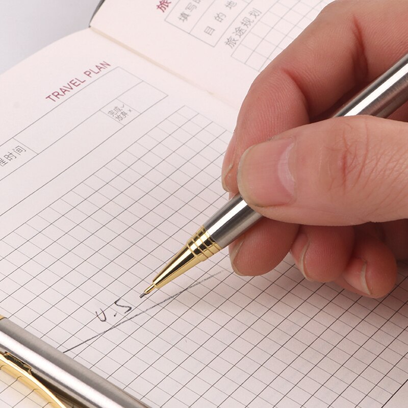 Metal Stainless Steel Mechanical Pencil 0.5mm Automatic Pencils Drawing Writing Activity Pencil Office School Stationery