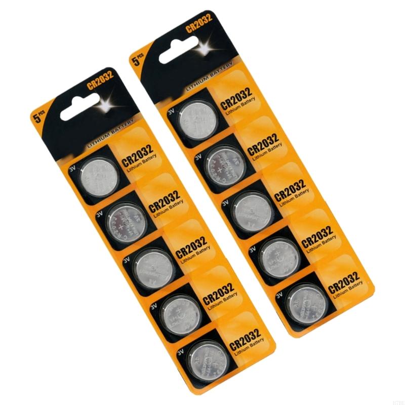 H7BE 5/10PCS CR2032 BOTTE CELULA BATERAGEM 3V DENSIDADE ENERGIA HIGH para eletrônicos