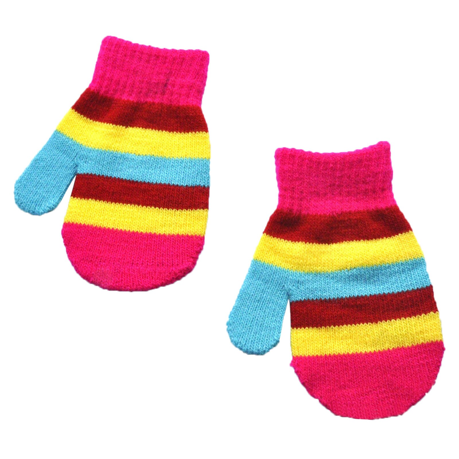 Regenbogen Drucken freundlicher Handschuhe Kleinkind Baby Nette Herz Drucken Heißer Mädchen Jungen Von Winter Warme Handschuhe betroffen Handschuhe перчатки детские