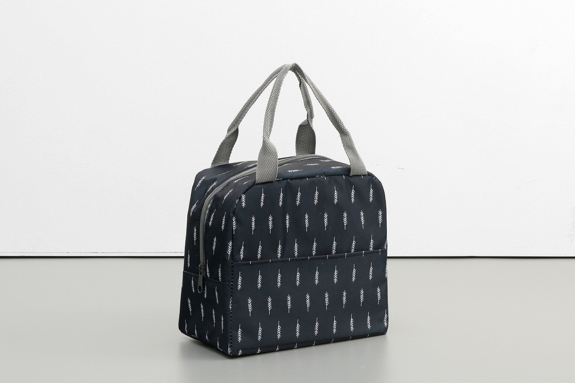 Funktionellt mönster kylare lunchbox bärbar isolerad duk lunchpåse termisk mat picknick lunchpåsar för kvinnor barn: Marin