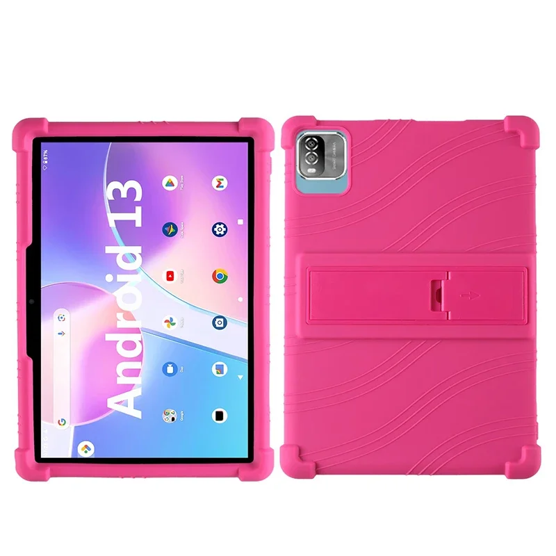 For PRITOM TAB11 Android 14 Tablet, 10 Inch Shockproof Cover Android 13 Tablet Kids Soft Silicon Stand Protective Shell: Pink