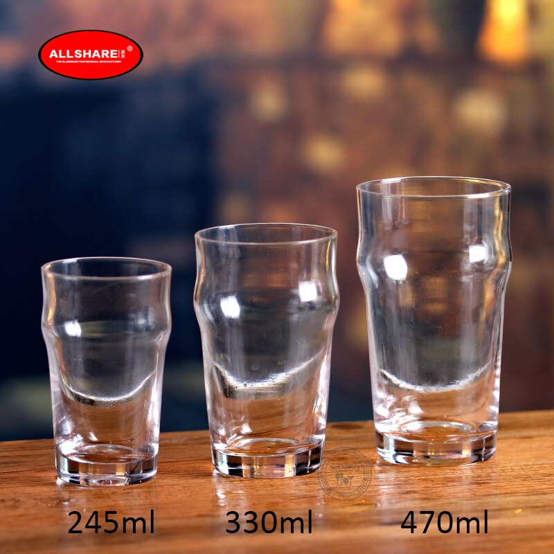 Ølkop blyfri krystalglas håndblæser britisk pint glas 2 stykke sæt 240-470ml 600011/12/13