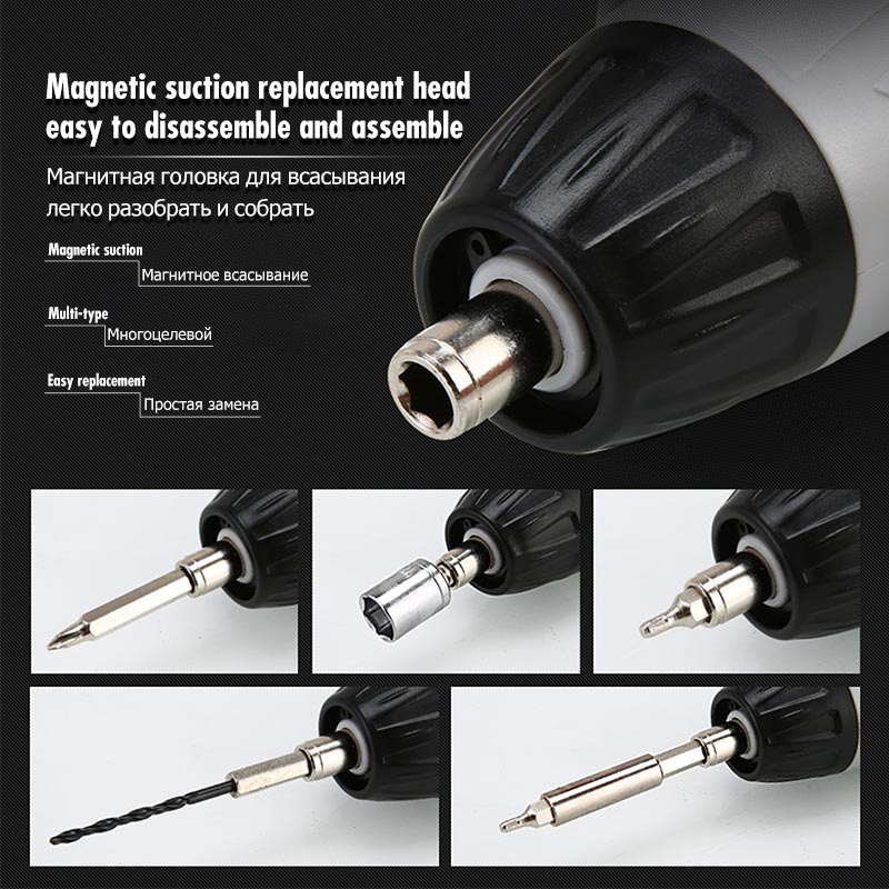 Elektrische Schroevendraaier 4.8V Draagbare Draadloze Boor 45 Bits Mini Cordless Power Met Led Licht Schroevendraaier Gereedschap Voor Thuis Отвертки