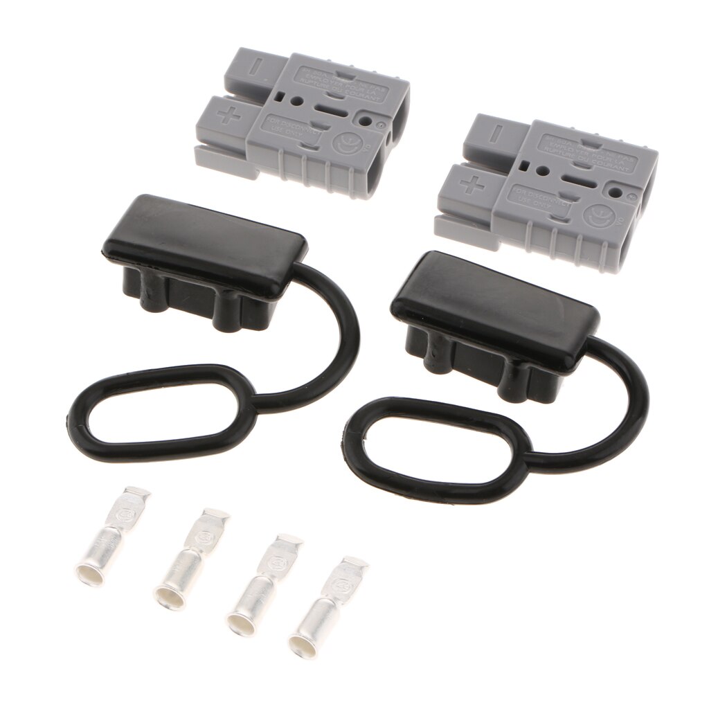 50A Battery Quick Disconnect Connector Plug Kit Trailer Winch Connector Gray