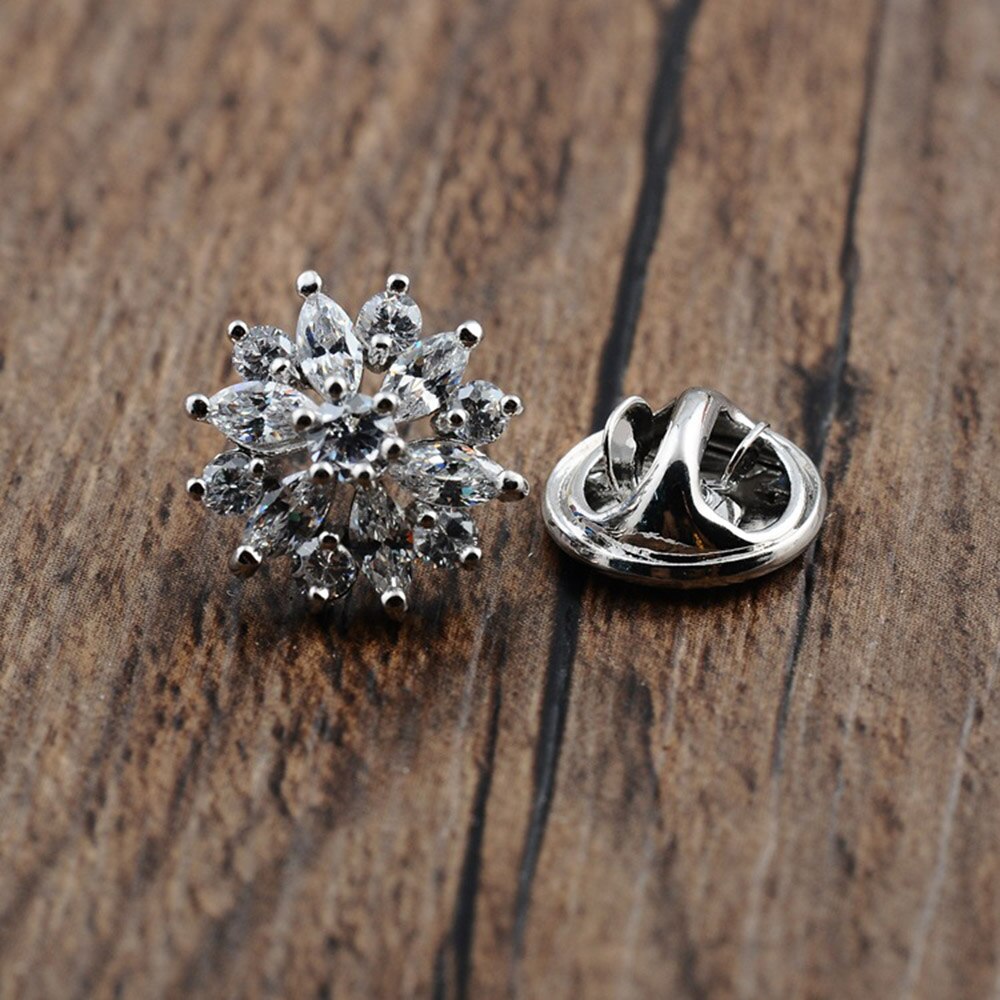1.4cm feminino mini broches flor zircon lapela pino decoração de roupas menina broche acessórios para mulher