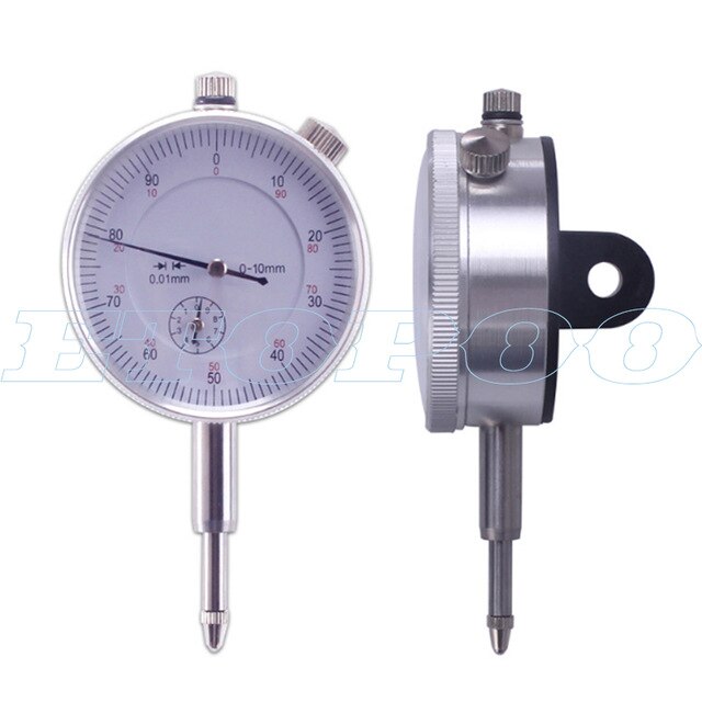 0.8mm Dial Test Indicator Gauge Universal Magnetic Base Holder Stand Table Scale 0-10mm dial Indicator Center Finder Measurement: 10mm indicator