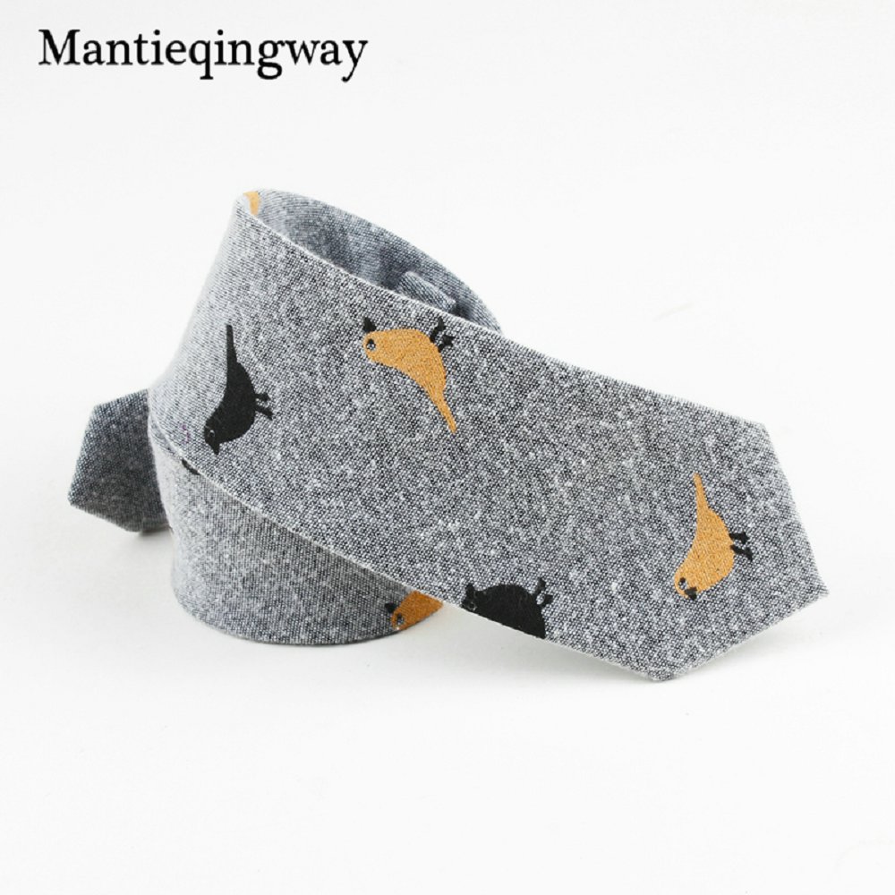 6 Cm Mens Katoen Casual Stropdas Bruiloft Bruidegom Jacquard Dassen Print Vogels Gravatas Bladeren Business Das