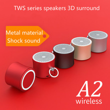 Portable Bluetooth Speaker, A2 Subwoofer Draadloze TWS Aangesloten Bluetooth Speaker
