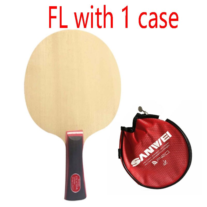 Sanwei FEXTRA 7 (Nordic VII) Hoja de tenis de mesa (madera de 7 capas, Japan Tech, estructura STIGA Clipper CL) pala de Ping Pong Bat Paddle: FL with 1 case