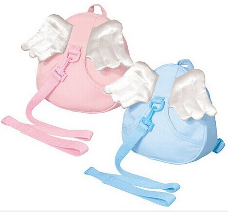 Anti lost baby ryggsäck, barn sele selar, blå och rosa ängel härliga selar, walking sele koppel