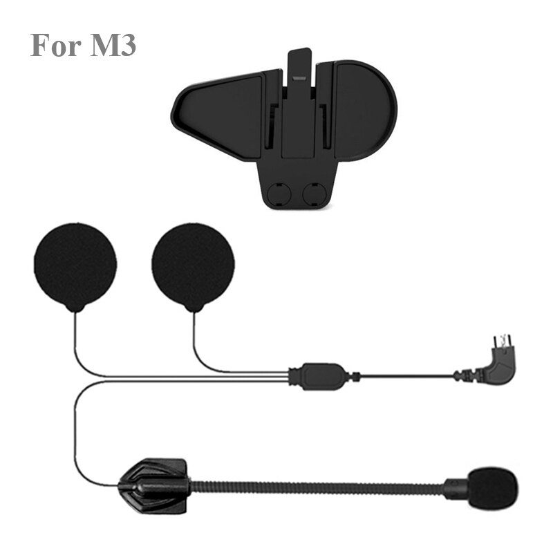 Maxto M2 M3 Motorhelm Headset Intercom Bracket Mount Houder Base + Hard Microfoon Oortelefoon Voor Maxto M2/M3 accessoires: For Maxto M3