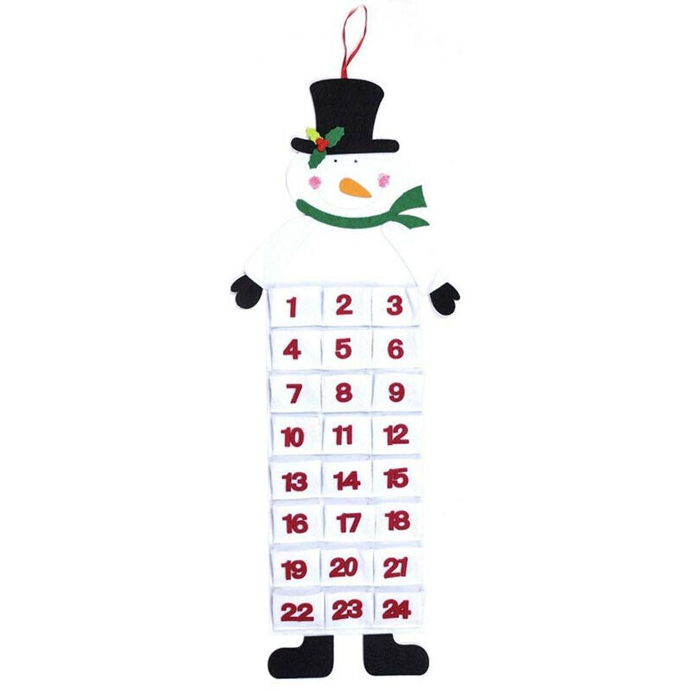 Christmas Calendar Santa Claus Snowman Xmas Advent Timer Christmas Countdown Wall Calendar Home Decoration Poszewka Natalizie 4: 02