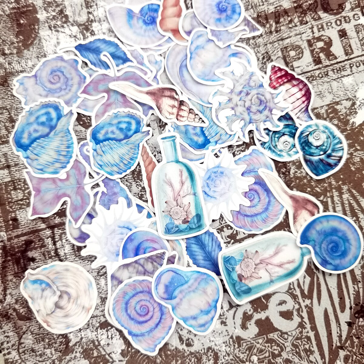 46Pcs Kawaii Zee Shell Sticker Decoracion Leuke Dagboek Seashell Stickers Journal Scrapbooking Briefpapier Adesivos Levert