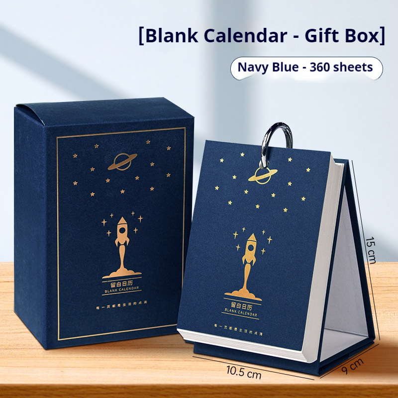 blank skrivebordskalender skrivebordsdisplay bærbar kalender skrivebordsdekorasjon gjør-det-selv håndlaget dagbok 200g/250g tykke pappkort papir: Gul
