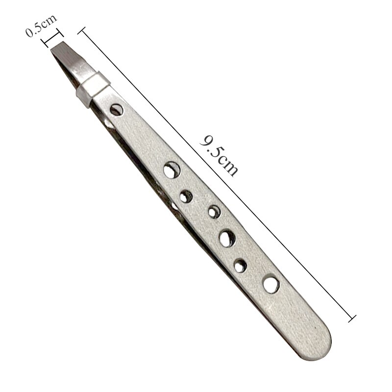 Pinzas de cejas profesionales de acero inoxidable, pinzas de ojos con punta inclinada, Clip para depilación facial, herramientas de maquillaje