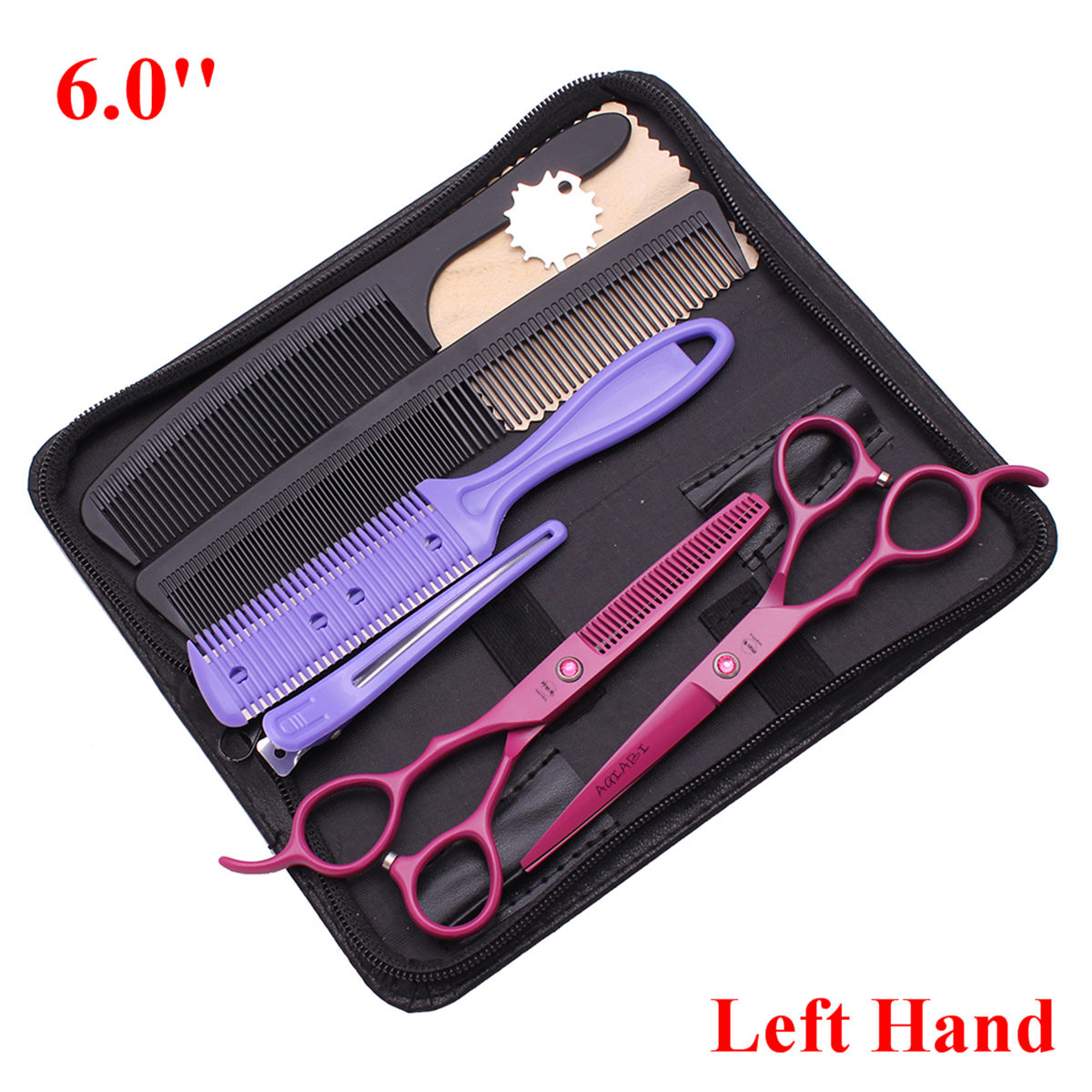 Ciseaux de coiffure professionnels pour cheveux, 6.0 pouces, main gauche, ciseaux de coupe, Salon de coiffure, maison, japon, acier, directe, A8001