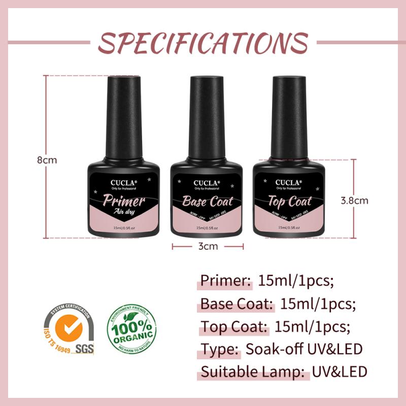 Cucla Drie Stuk Manicure Nail Primer Seal Droogmiddel Set Droogmiddel, Nail,Primer,Seal Grandado