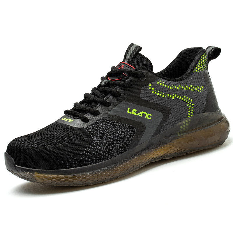 Buty robocze bhp męskie niezniszczalne stalowe Toe buty do pracy niezniszczalne męskie trampki bezpieczeństwa anty-przebicie męskie buty robocze: Black / 42