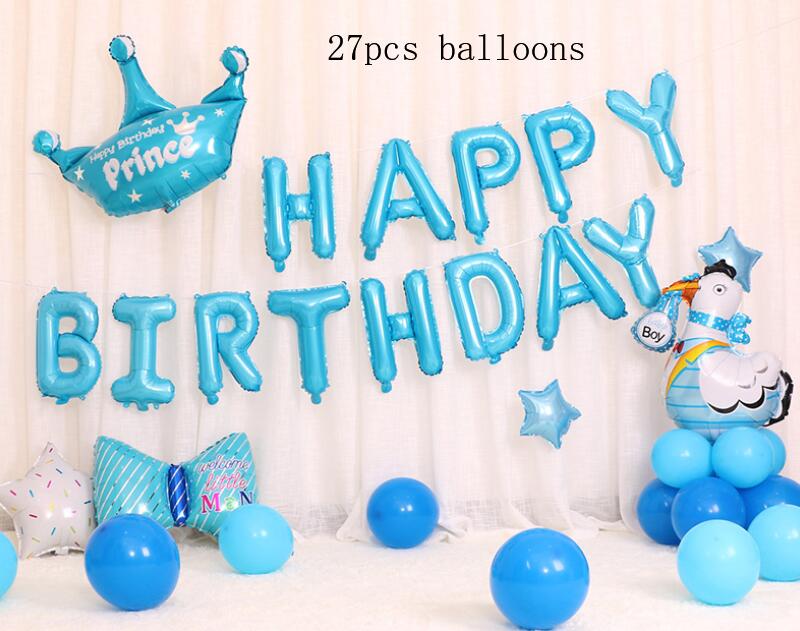Børns fødselsdagsfest dekoration tegneserie dyr form fødselsdag ballon sæt baby shower dekoration brev ballon: 5