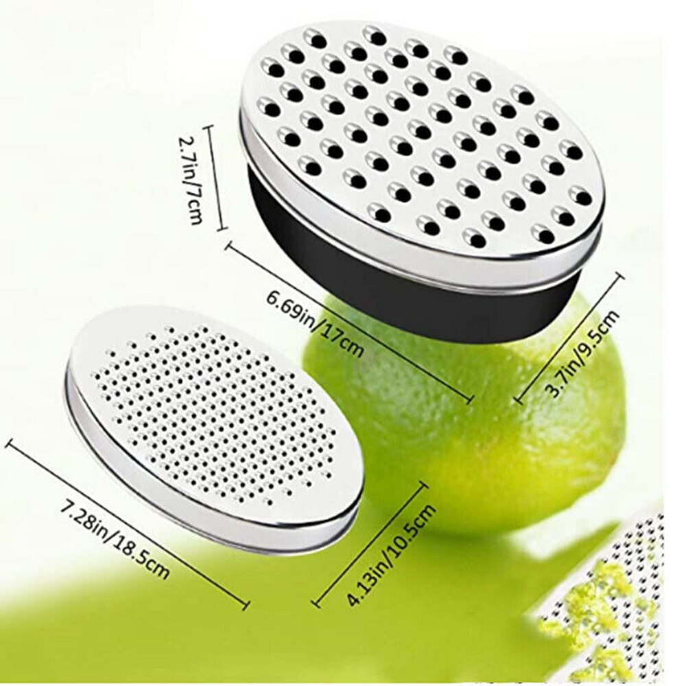 Kitchen Stainless Steel Cheese Grater With Container Storing Fruits Cheese Box