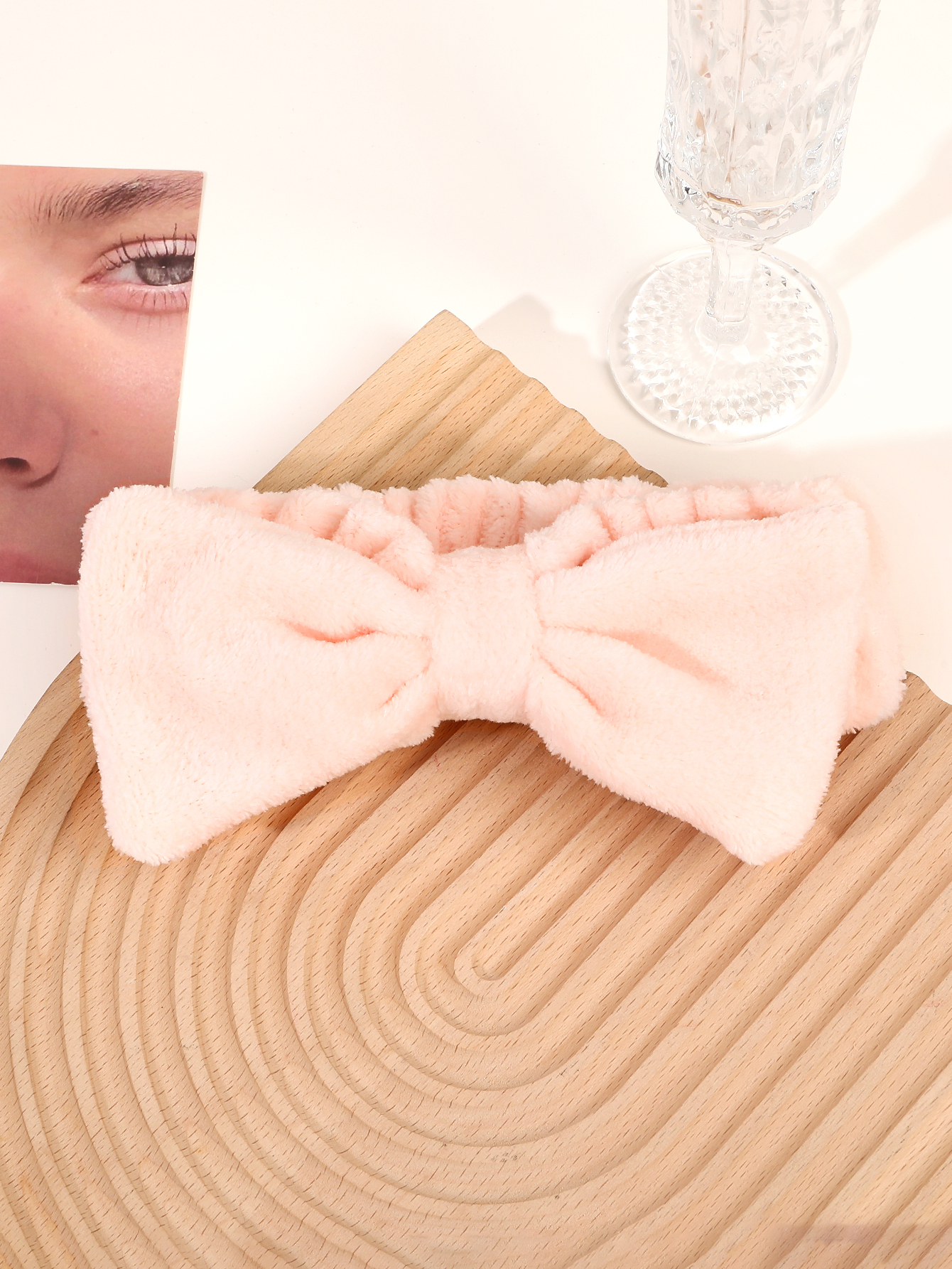 Diadema de spa para lavarse la cara, diadema de maquillaje para niñas, diadema con pajarita, diademas de microfibra para el cuidado de la piel de las mujeres para limpiar el rostro
