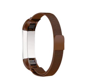 Vervangende metalen polsband in 11 kleuren voor fitbit alta-armband, hartslagmeter, smartwatch en accessoires.: Offee